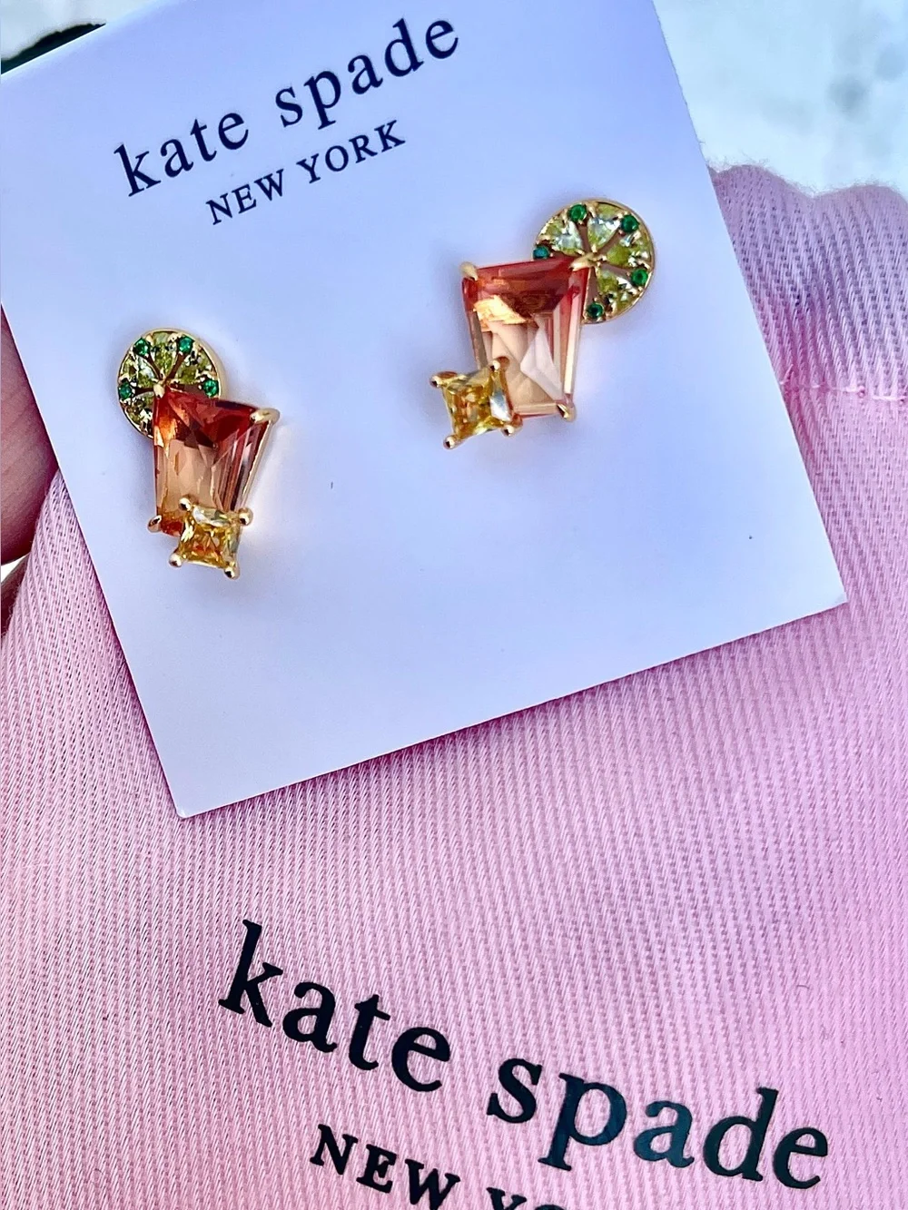 kate spade New Earrings Summertime Drinks Crystals